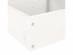 Outlet Jardinera 4 niveles madera maciza pino blanca 106x104,5x36 cm Jardinera