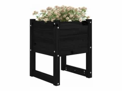 Best Jardinera 2 unidades madera maciza de pino 40x40x52,5 cm Jardinera