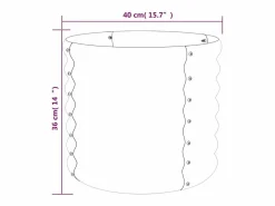 Discount Jardinera acero con recubrimiento polvo antracita 40x40x36 cm Jardinera