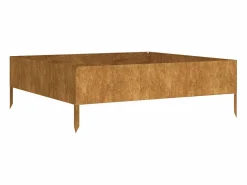 Clicnbuy Jardinera acero corten 100x100x33,5 cm