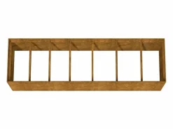 Discount Clicnbuy Jardinera acero corten 280x80x80 cm Marru00f3n