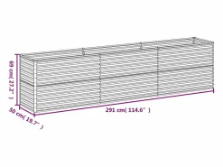 New Clicnbuy Jardinera acero corten 291x50x69 cm Marru00f3n