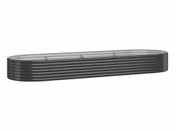 Clicnbuy Jardinera arriate acero recubierto polvo antracita 322x100x36cm