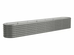 Outlet Clicnbuy Jardinera arriate acero recubrimiento polvo 260x40x36 cm Gris