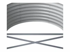 Clearance Clicnbuy Jardinera arriate acero recubierto polvo antracita 224x80x36 cm Gris antracita