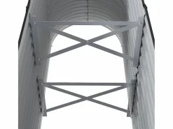 Discount Clicnbuy Jardinera arriate acero recubierto polvo antracita 114x40x68 cm Gris antracita
