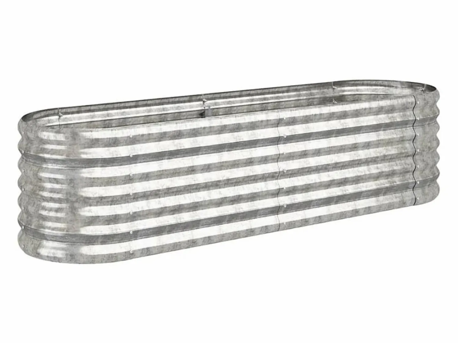 Online Jardinera arriate acero recubrimiento polvo plata 152x40x36 cm Jardinera