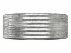 Jardinera arriate acero recubrimiento polvo gris 100x100x36 cm Jardinera