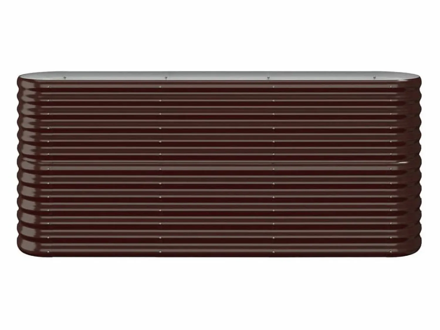 Outlet Jardinera arriate acero recubrimiento polvo marrón 152x40x68 cm Jardinera