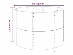 Clearance Jardinera arriate acero recubrimiento polvo 100x100x68 cm Jardinera