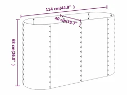 Clicnbuy Jardinera arriate acero recubrimiento polvo 114x40x68 cm