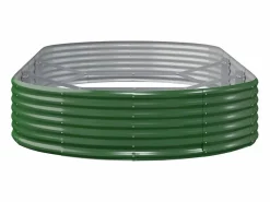 New Clicnbuy Jardinera arriate acero recubrimiento polvo 296x140x36 cm Verde