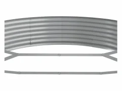 New Clicnbuy Jardinera arriate acero recubrimiento polvo 296x140x36 cm Verde