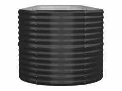 Clicnbuy Jardinera arriate acero recubierto polvo antracita 440x80x68 cm