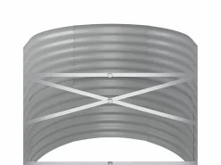 Clicnbuy Jardinera arriate acero recubierto polvo antracita 440x80x68 cm