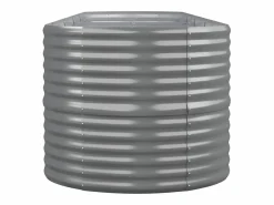 Discount Jardinera arriate acero recubrimiento polvo 440x80x68 cm ES64766 Gris