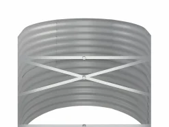 Discount Jardinera arriate acero recubrimiento polvo 440x80x68 cm ES64766 Gris