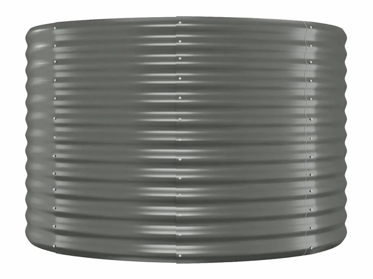 Best Clicnbuy Jardinera arriate acero recubrimiento polvo 249x100x68 cm Gris