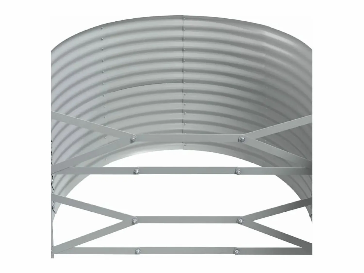 Best Clicnbuy Jardinera arriate acero recubrimiento polvo 249x100x68 cm Gris