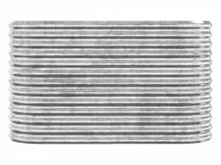 Sale Jardinera arriate acero recubrimiento polvo plata 114x40x68 cm Jardinera