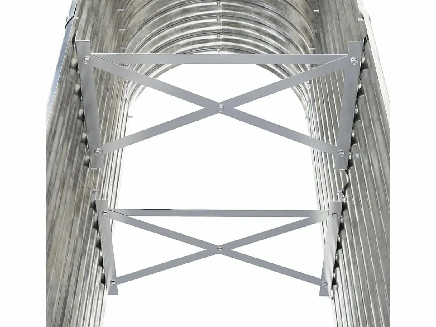 Sale Jardinera arriate acero recubrimiento polvo plata 114x40x68 cm Jardinera