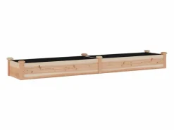Clicnbuy Jardinera arriate con forro madera maciza abeto 240x45x25 cm