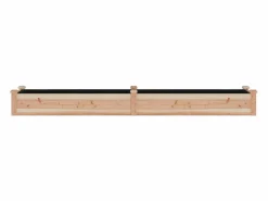 Clicnbuy Jardinera arriate con forro madera maciza abeto 240x45x25 cm