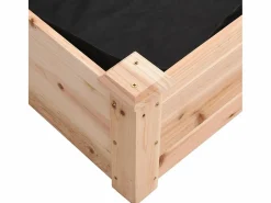 Clicnbuy Jardinera arriate con forro madera maciza abeto 240x45x25 cm