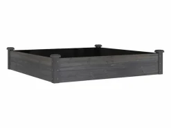 Sale Clicnbuy Jardinera arriate forro madera maciza abeto marrón 120x120x25cm Gris