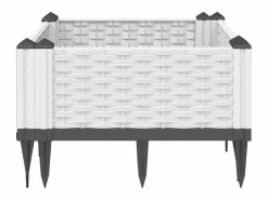 Best Clicnbuy Jardinera con clavijas PP 42,5x42,5x28,5 cm Blanco