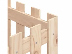 Clicnbuy Jardinera con diseño de valla madera maciza de pino 40x40x40 cm