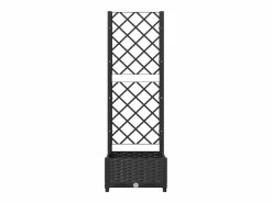 Best Clicnbuy Jardinera con enrejado PP 40x40x121,5 cm Negro