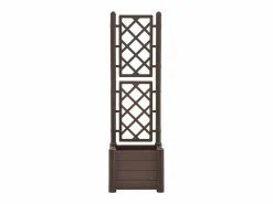 Discount Jardinera con enrejado PP moca 43x43x142 cm Jardinera