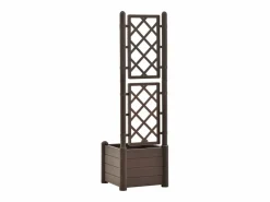 Discount Jardinera con enrejado PP moca 43x43x142 cm Jardinera