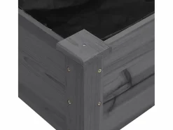 Clicnbuy Jardinera con forro interior madera abeto 71x37x76 cm Gris