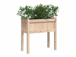 Best Jardinera con patas madera maciza de pino 70x31x70 cm Jardinera