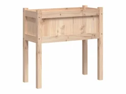 Best Jardinera con patas madera maciza de pino 70x31x70 cm Jardinera