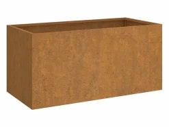 Best Clicnbuy Jardinera de acero corten 62x30x29 cm Marru00f3n
