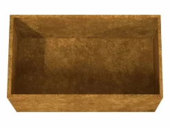 Clicnbuy Jardinera de acero corten 62x40x39 cm