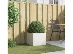 Hot Clicnbuy Jardinera de acero laminado en frío 42x40x39 cm Blanco