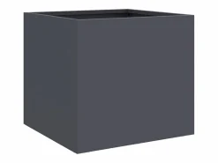 Outlet Clicnbuy Jardinera de acero laminado en frío antracita 32x30x29 cm Gris antracita
