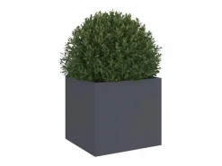 Outlet Clicnbuy Jardinera de acero laminado en frío antracita 32x30x29 cm Gris antracita