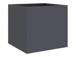 Outlet Clicnbuy Jardinera de acero laminado en frío antracita 32x30x29 cm Gris antracita