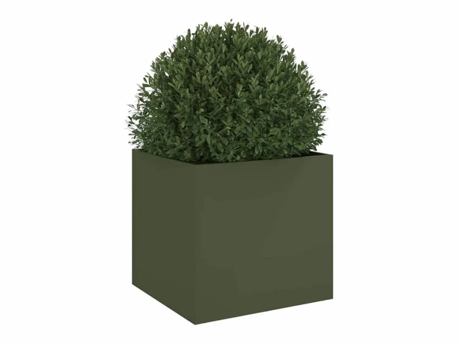 Online Clicnbuy Jardinera de acero laminado en frío oliva 49x47x46 cm Verde