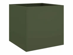 Online Clicnbuy Jardinera de acero laminado en frío oliva 49x47x46 cm Verde