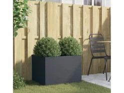 Clicnbuy Jardinera de acero laminado en frío antracita 62x47x46 cm