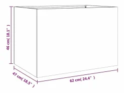 Clicnbuy Jardinera de acero laminado en frío antracita 62x47x46 cm