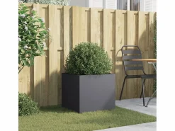 Clicnbuy Jardinera de acero laminado en frío antracita 49x47x46 cm