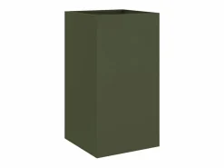 Clicnbuy Jardinera de acero laminado en frío oliva 42x38x75 cm