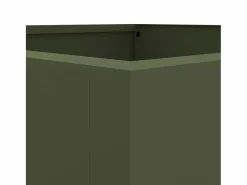 Clicnbuy Jardinera de acero laminado en frío oliva 42x38x75 cm